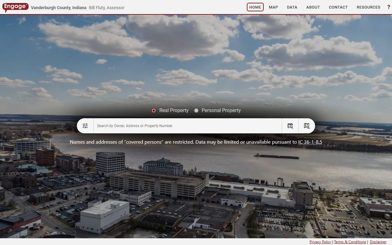 Vanderburgh County Evansville property tax records page
