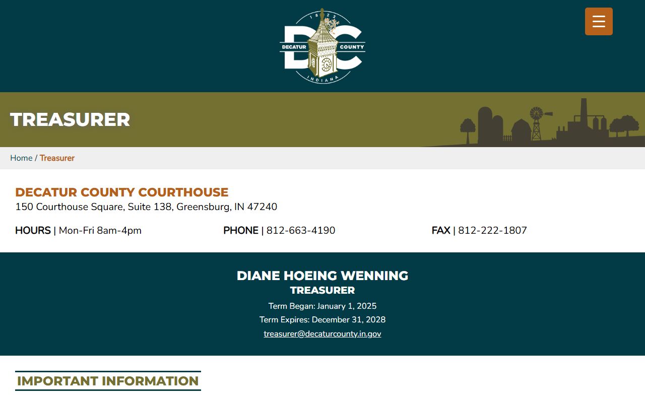 Decatur County property tax records website