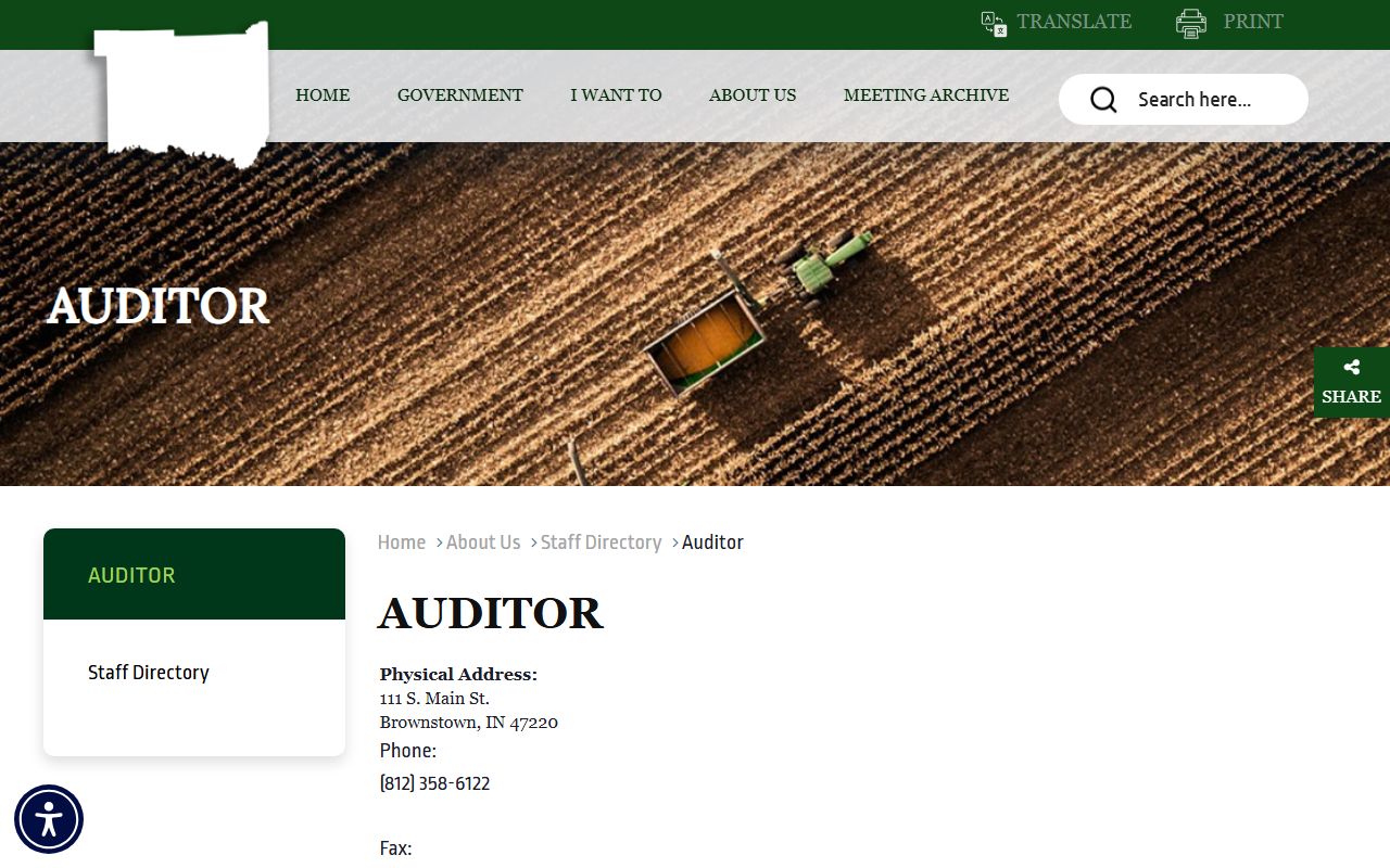 Jackson County Auditor page for Jackson County property tax records
