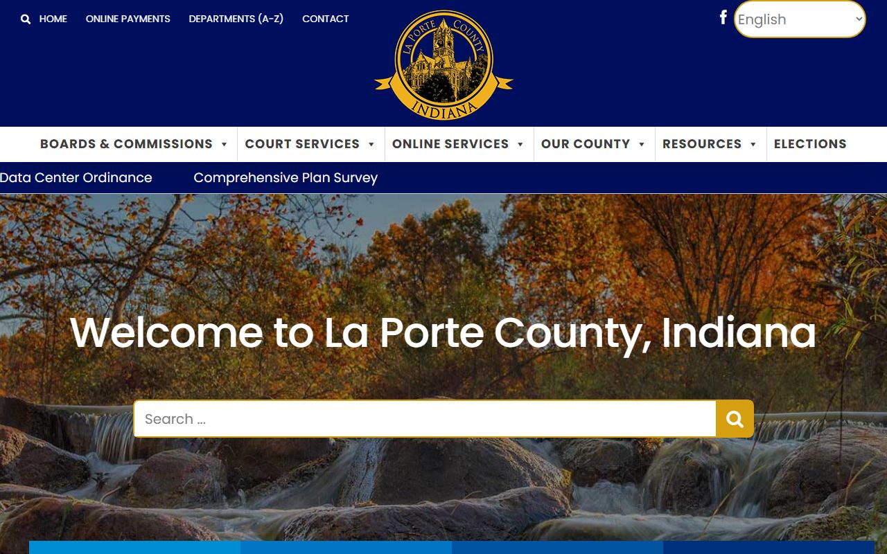 LaPorte County website for LaPorte County property tax records