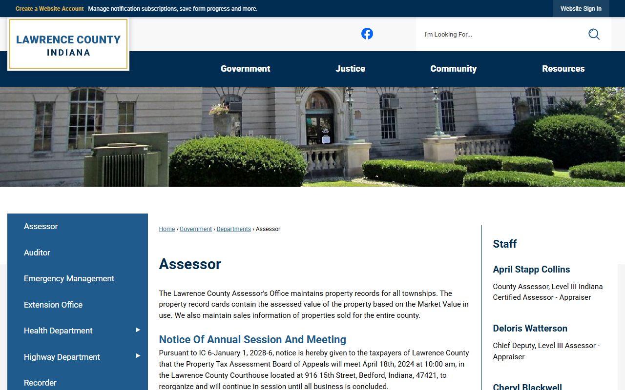 Lawrence County property tax records and treasurer portal