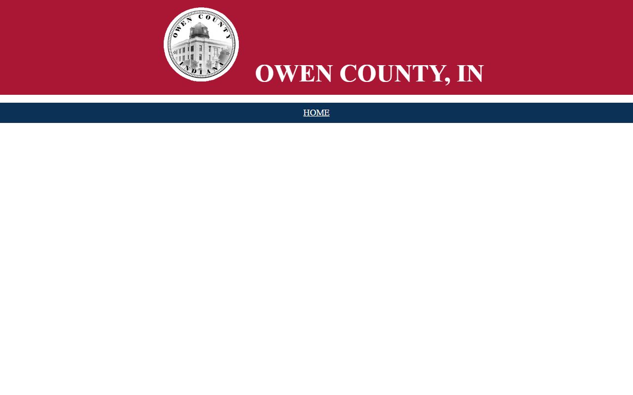 Owen County Indiana official website with property tax records and payment information