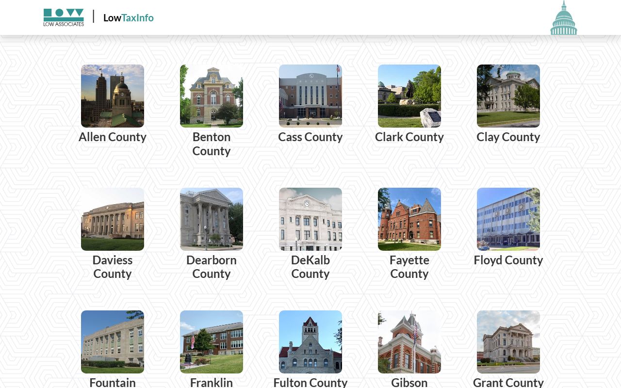 LowTaxInfo platform for Indiana property tax billing records